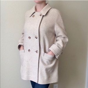 ILGWU Abmoor Vintage Wool Pea Coat Beige